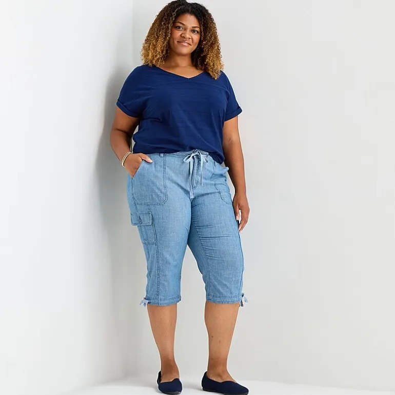 St. John's Bay Womens Plus Skinny Capri Pant
