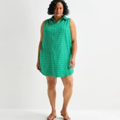St. John's Bay Womens Plus Sleeveless Sheath Dress