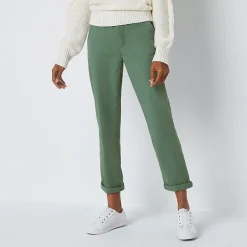 St. John's Bay Women's  Relaxed Fit Girl Friend Chino Pant