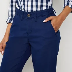 St. John's Bay Women's  Relaxed Fit Girl Friend Chino Pant