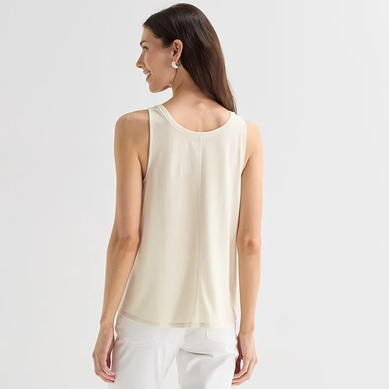 St. John's Bay Womens Round Neck Sleeveless Tank Top