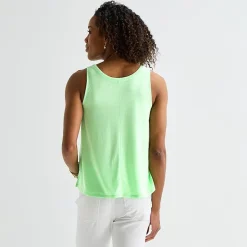 St. John's Bay Womens Round Neck Sleeveless Tank Top