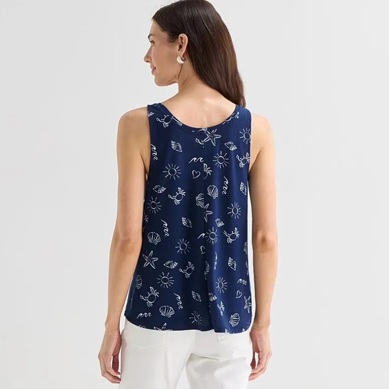 St. John's Bay Womens Round Neck Sleeveless Tank Top