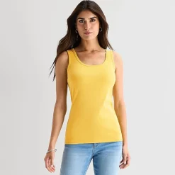 St. John's Bay Womens Scoop Neck Sleeveless Tank Top