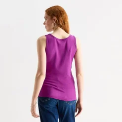 St. John's Bay Womens Scoop Neck Sleeveless Tank Top