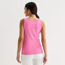 St. John's Bay Womens Scoop Neck Sleeveless Tank Top