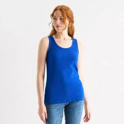 St. John's Bay Womens Scoop Neck Sleeveless Tank Top