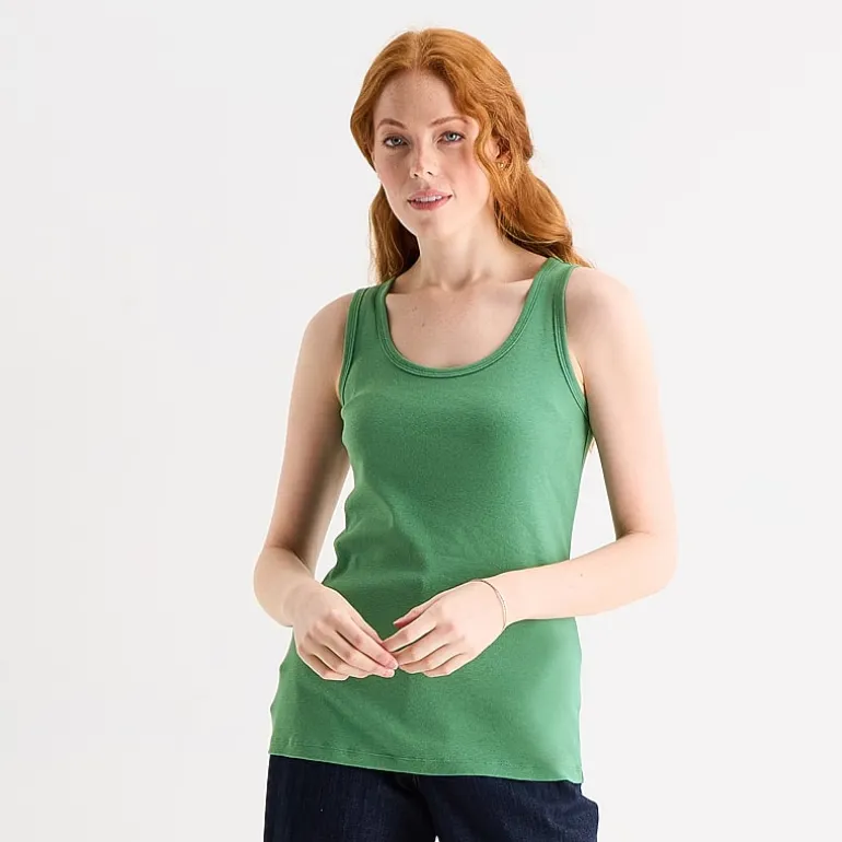 St. John's Bay Womens Scoop Neck Sleeveless Tank Top