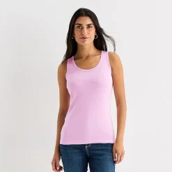 St. John's Bay Womens Scoop Neck Sleeveless Tank Top