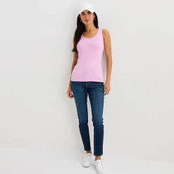 St. John's Bay Womens Scoop Neck Sleeveless Tank Top