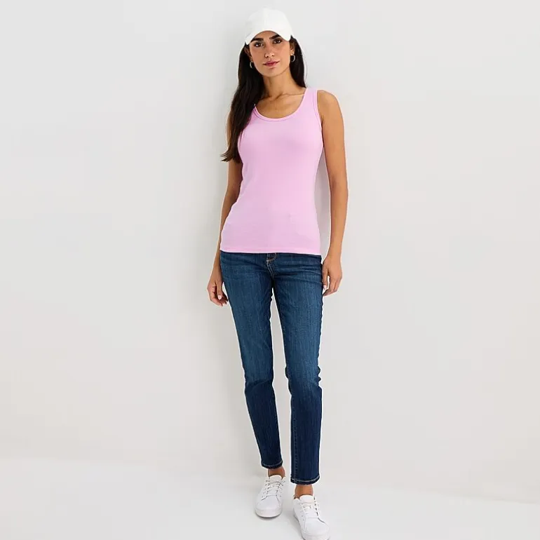 St. John's Bay Womens Scoop Neck Sleeveless Tank Top
