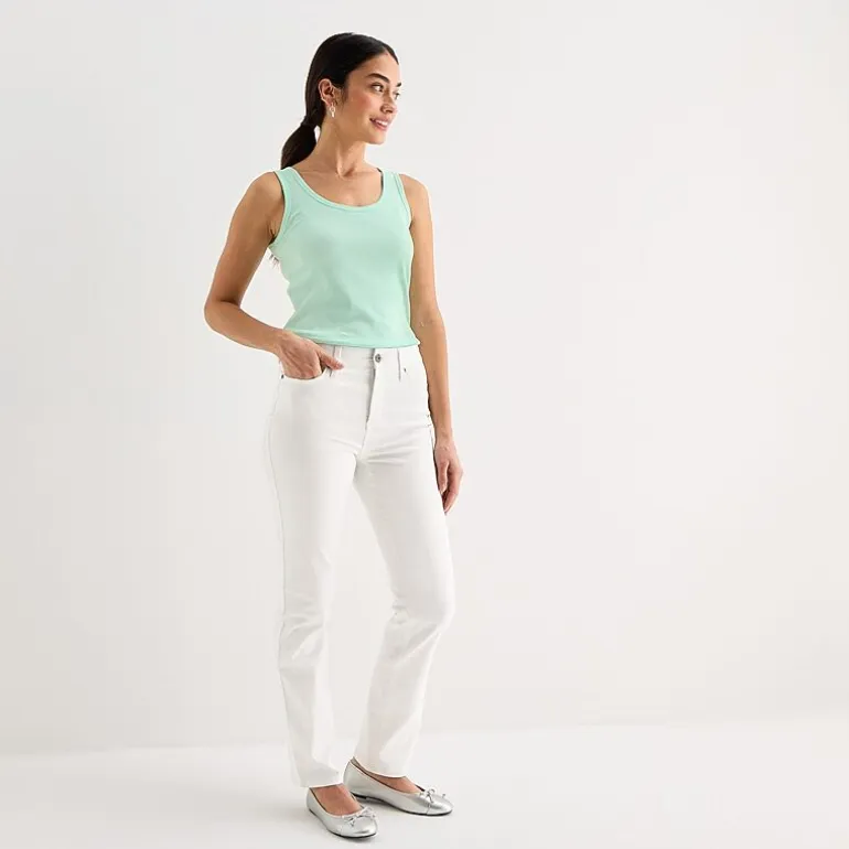 St. John's Bay Womens Scoop Neck Sleeveless Tank Top