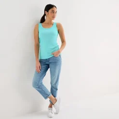 St. John's Bay Womens Scoop Neck Sleeveless Tank Top