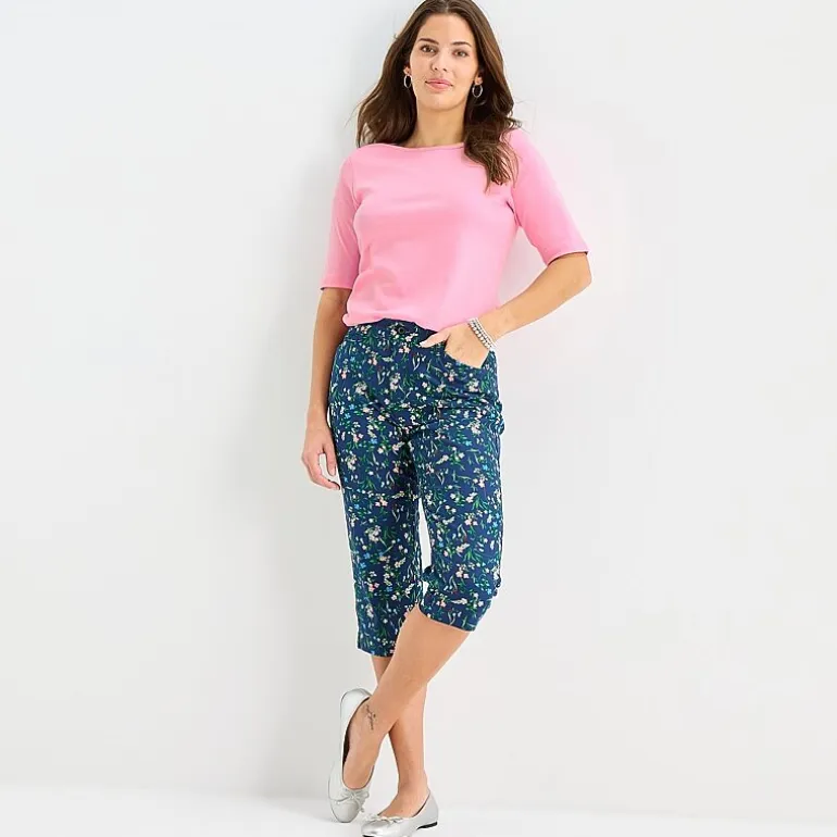 St. John's Bay Womens Secretly Slender Mid Rise Capri Pant