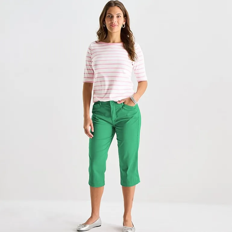 St. John's Bay Womens Secretly Slender Mid Rise Capri Pant