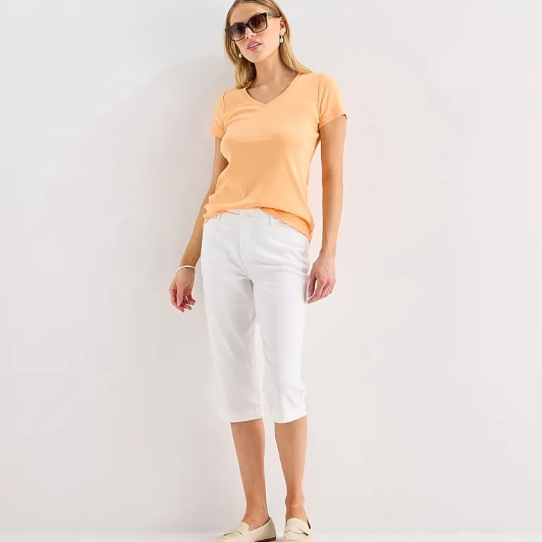 St. John's Bay Womens Secretly Slender Mid Rise Capri Pant