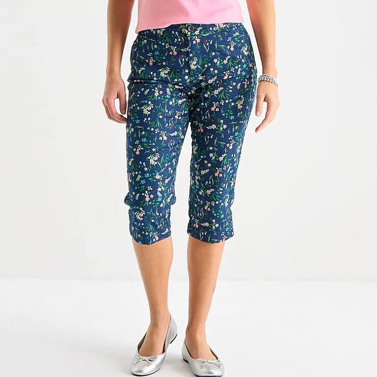 St. John's Bay Womens Secretly Slender Mid Rise Capri Pant