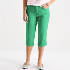 St. John's Bay Womens Secretly Slender Mid Rise Capri Pant