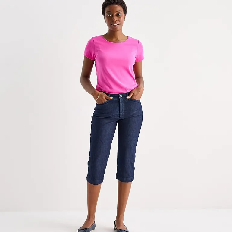 St. John's Bay Womens Secretly Slender Mid Rise Capri Pant