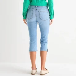 St. John's Bay Womens Secretly Slender Mid Rise Capri Jean