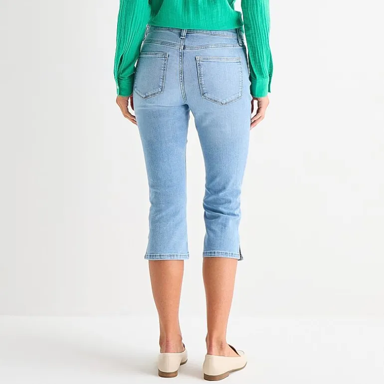 St. John's Bay Womens Secretly Slender Mid Rise Capri Jean