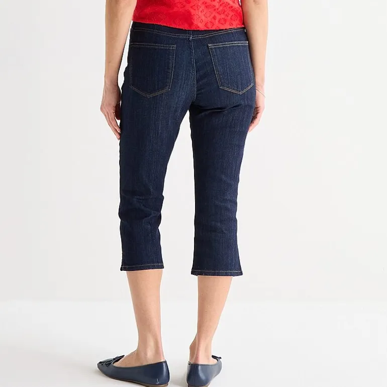 St. John's Bay Womens Secretly Slender Mid Rise Capri Jean