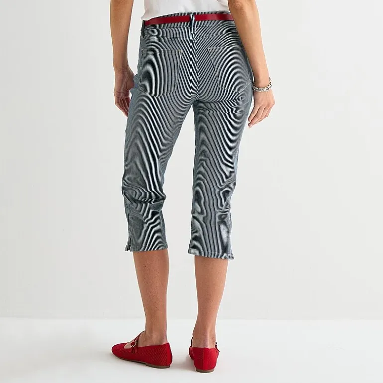 St. John's Bay Womens Secretly Slender Mid Rise Capri Jean