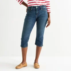 St. John's Bay Womens Secretly Slender Mid Rise Capri Jean