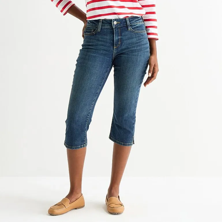 St. John's Bay Womens Secretly Slender Mid Rise Capri Jean