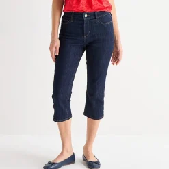 St. John's Bay Womens Secretly Slender Mid Rise Capri Jean