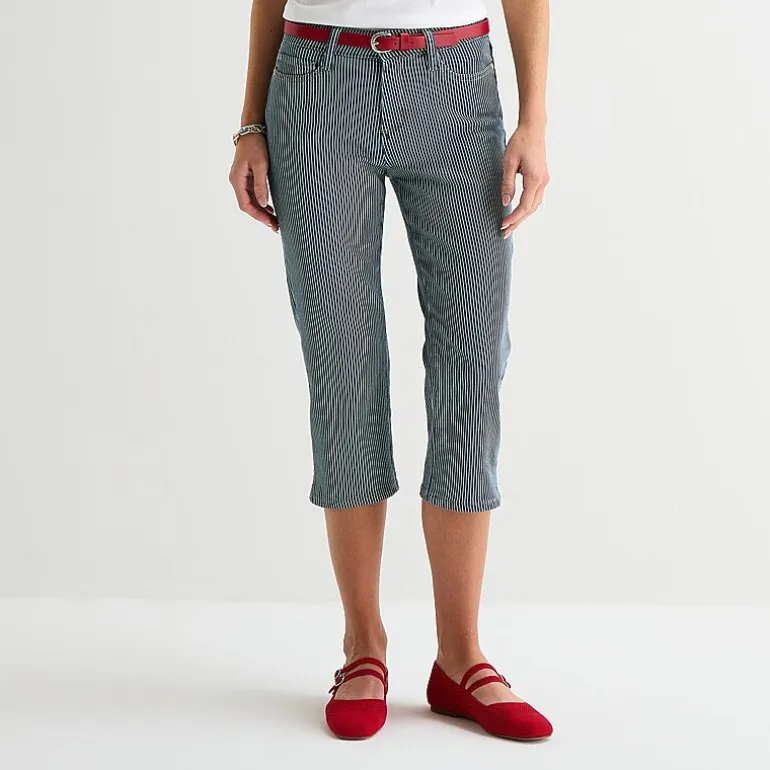 St. John's Bay Womens Secretly Slender Mid Rise Capri Jean