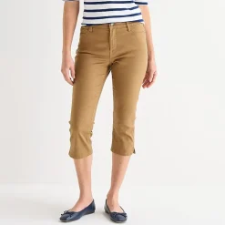 St. John's Bay Womens Secretly Slender Mid Rise Capri Jean