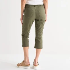 St. John's Bay Womens Secretly Slender Mid Rise Capri Jean