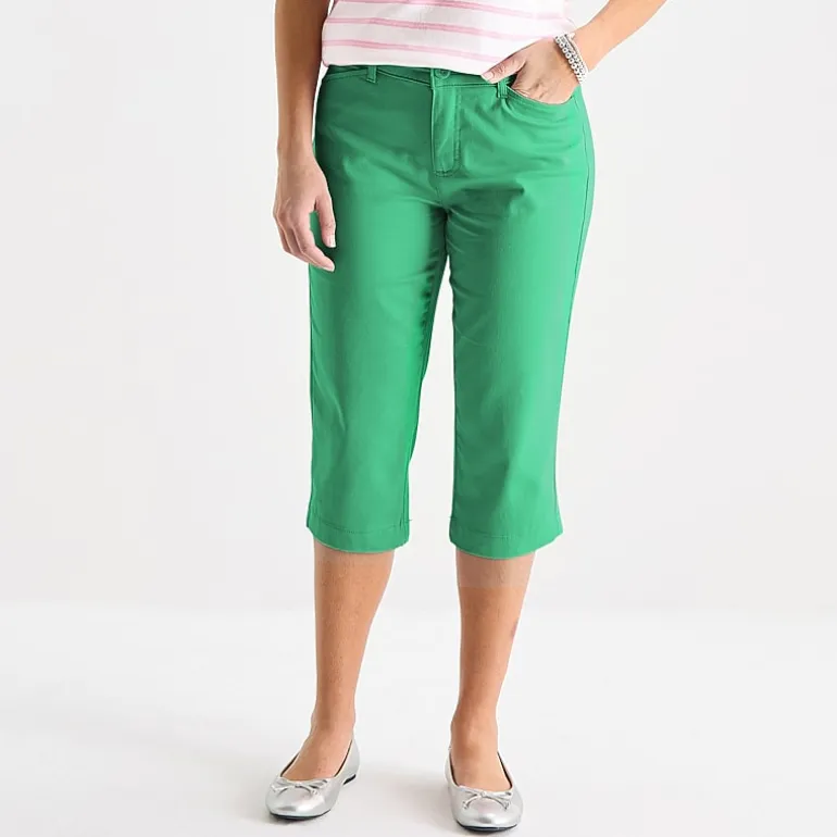 St. John's Bay Womens Secretly Slender Mid Rise Capri Pant