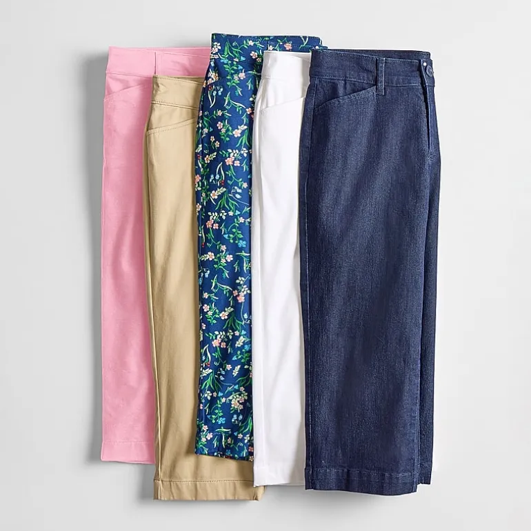 St. John's Bay Womens Secretly Slender Mid Rise Capri Pant