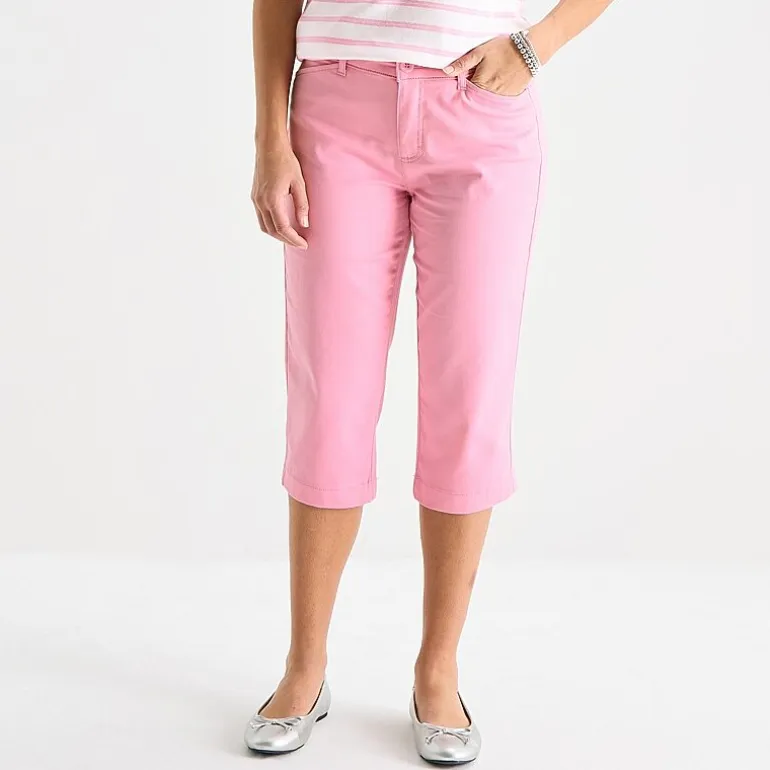 St. John's Bay Womens Secretly Slender Mid Rise Capri Pant