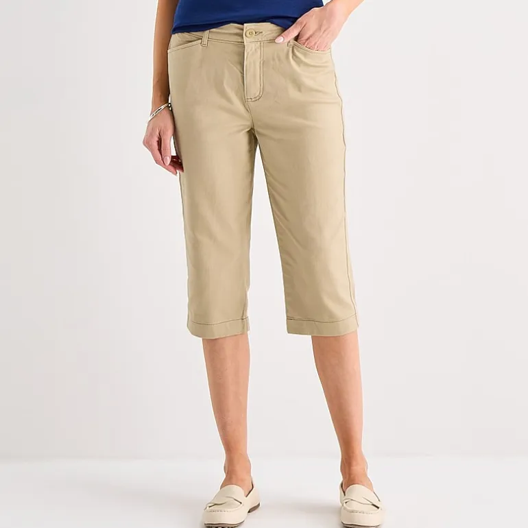 St. John's Bay Womens Secretly Slender Mid Rise Capri Pant