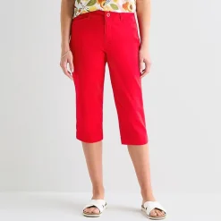 St. John's Bay Womens Secretly Slender Mid Rise Capri Pant