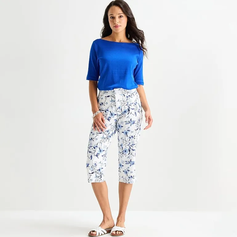 St. John's Bay Womens Secretly Slender Mid Rise Capri Pant