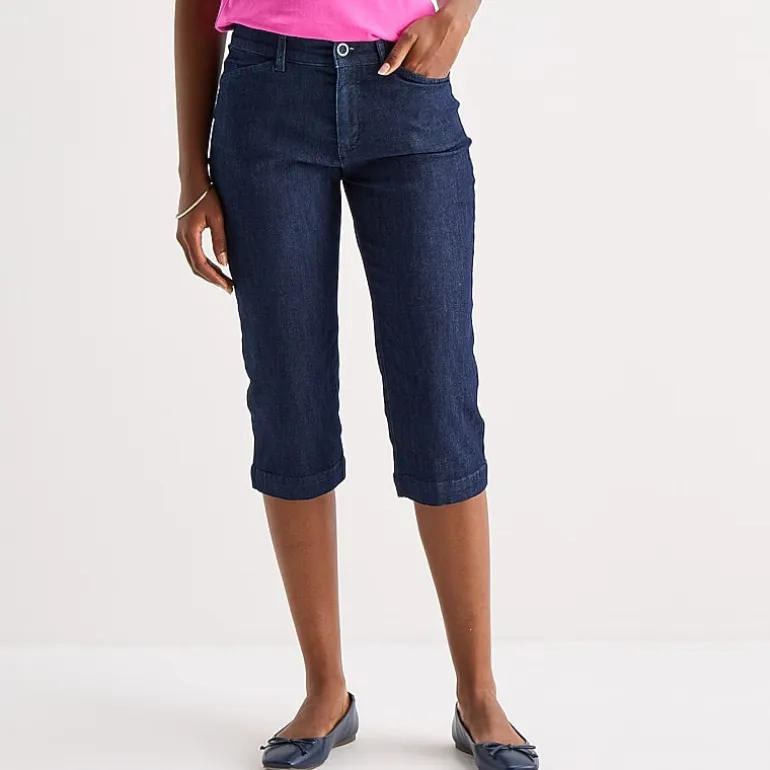 St. John's Bay Womens Secretly Slender Mid Rise Capri Pant