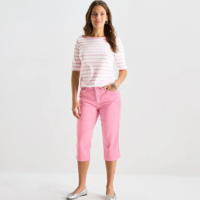 St. John's Bay Womens Secretly Slender Mid Rise Capri Pant
