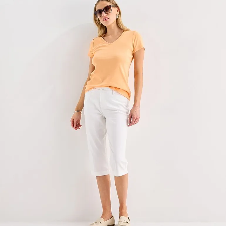 St. John's Bay Womens Secretly Slender Mid Rise Capri Pant