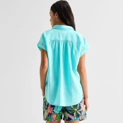 St. John's Bay Womens Short Sleeve Blouse