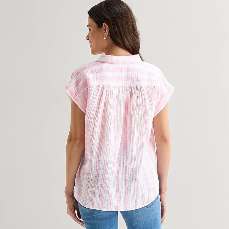 St. John's Bay Womens Short Sleeve Blouse