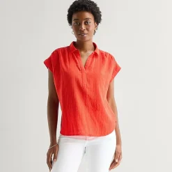 St. John's Bay Womens Short Sleeve Blouse