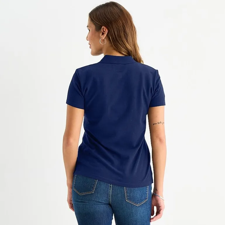 St. John's Bay Womens Short Sleeve Polo Shirt