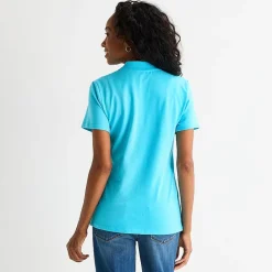 St. John's Bay Womens Short Sleeve Polo Shirt