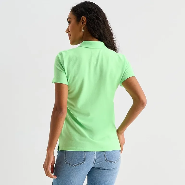 St. John's Bay Womens Short Sleeve Polo Shirt