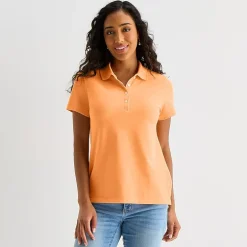 St. John's Bay Womens Short Sleeve Polo Shirt