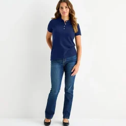 St. John's Bay Womens Short Sleeve Polo Shirt